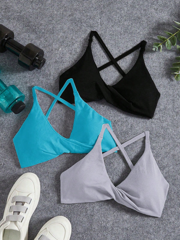 Yoga Basic Seamless Yoga Sports Bra / Twist Front Design / Versatile for Sports & Daily Wear