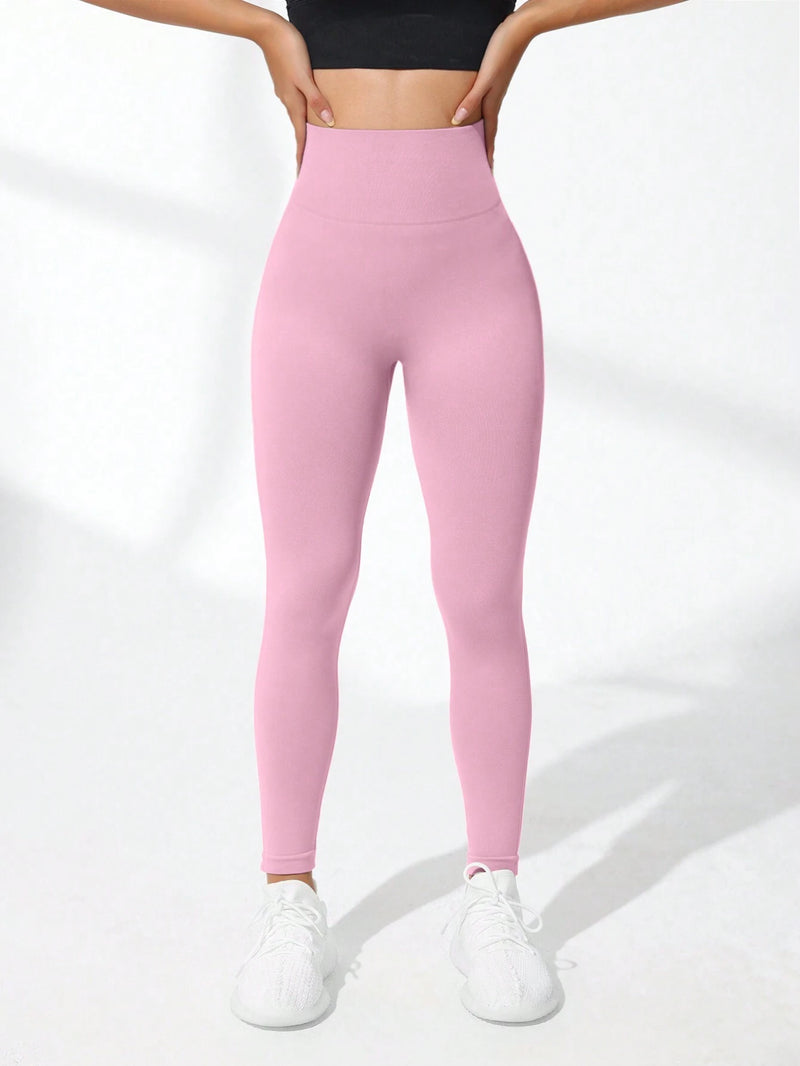 Yoga Basic Women'S High Waist Seamless Stretch Yoga Leggings
