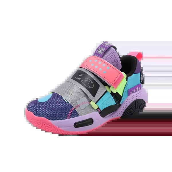 Autumn Hot Selling 31-40 Children'S Casual Sports Shoes for Boys and Girls High Elastic Non-Slip Breathable Basketball