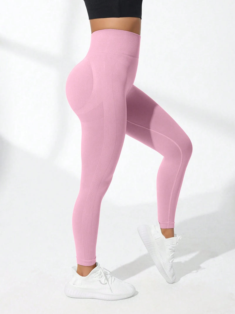 Yoga Basic Women'S High Waist Seamless Stretch Yoga Leggings