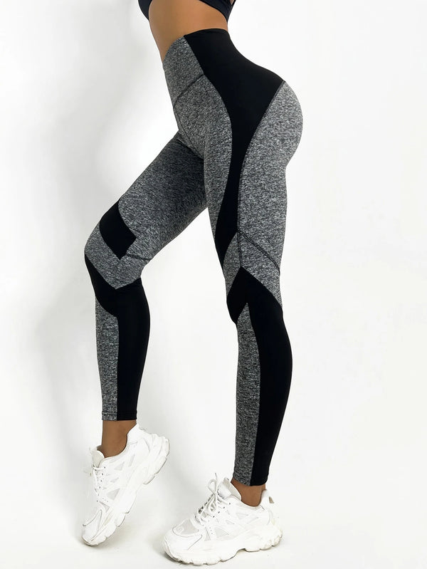Sport Studio Two Tone Yoga Leggings Tummy Control Sports Tights